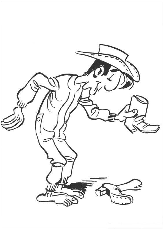 Plansa de colorat cu Lucky Luke 43 38